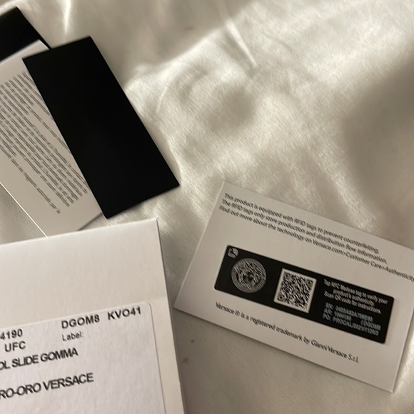 VERSACE SANDALS WITH GOLD MEDUSA AND BLACK WITH BOX, ID, TAGS, AND BAG - Picture 11 of 14